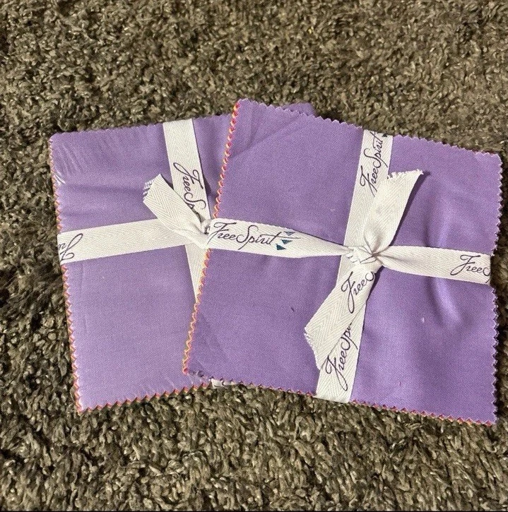 NWT Free Spirit 5 inch charm packs multi color solid fabric - Image 1 of 3
