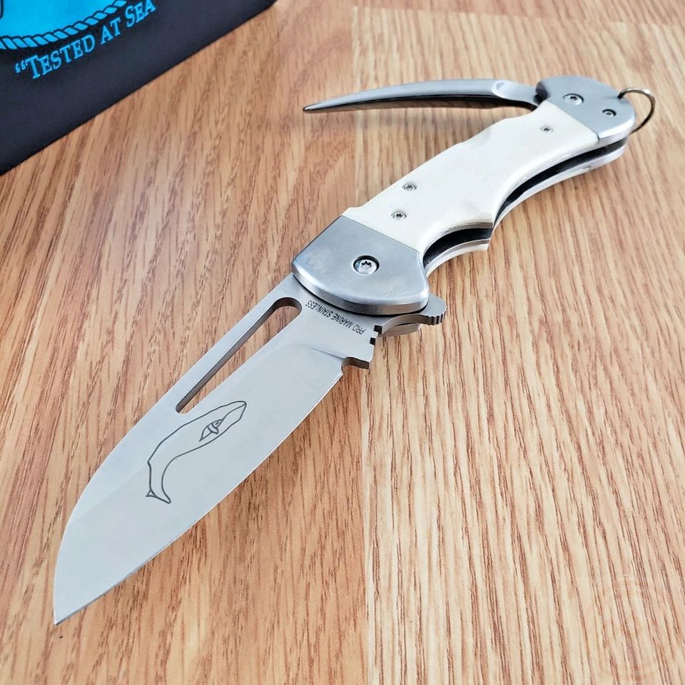 Myerchin Generation 2 Captain Folding Knife 3.25" Stainless Blade Smooth Bone - Image 1 of 4