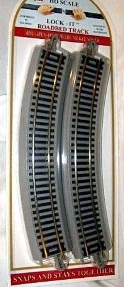 Model Power 4501 HO Lock It Roadbed Track 18" Curved Nickel Silver (Pack of 4) - Image 1 of 1