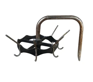 Vintage Wall Mount Metal Rotating Coat and Hat Horse Tack Rack 25" x 17" x 17" - Picture 1 of 11