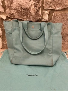 Tiffany&Co Tasche Canvas Handtasche blau mit Staubbeutel - Bild 1 von 17