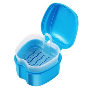 Estuche de limpieza de dentaduras postizas tabletas encantadores accesorios de baño - Imagen 1 de 9