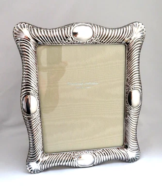 Silvercraft 925 Sterling Silver Picture Frame  8 x 10 Photo  10 3/4" x 13" OD #2 - Image 1 of 4