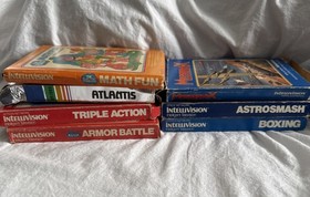 Lot of 7 Intellivision Games NOT COMPLETE  -  TESTED. READ NOTE