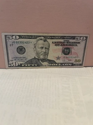 2009 50.00Note Chicago STAR NOTE ref# 176  - Image 1 of 2