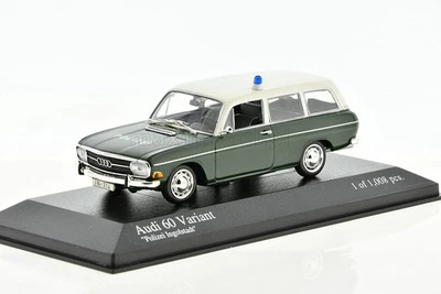 AUDI 60 Variant Polizei Ingolstadt 1970 1/43 MINICHAMPS 400011390 - Image 1 of 4