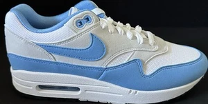 Nike Air Max 1 White University Blue UNC Retro Sneaker Men Sz 7.5 New FD9082-103 - Picture 1 of 5