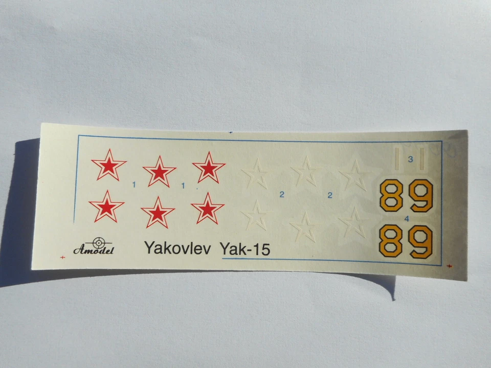 DECALS YAK-15 - 1/72 - AMODEL - Immagine 1 di 1