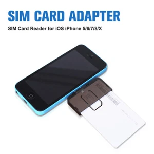 SIM Card Adapter SIM Card Reader Mini SIM Nano for iOS Phone5/6/7/8/X(Plug&Pl,7H - Imagen 1 de 7