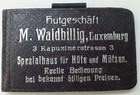 Werbegeschenk Mini Notiz Buch Spiegel Bleistift vor 1918 K. Nolte Stuttgart