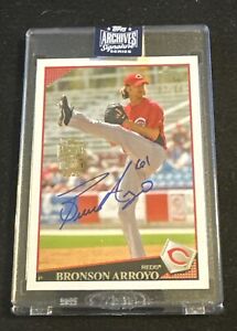 2020 Topps Archives Auto 2009 Bronson Arroyo 513 92/99 Reds Signature Series