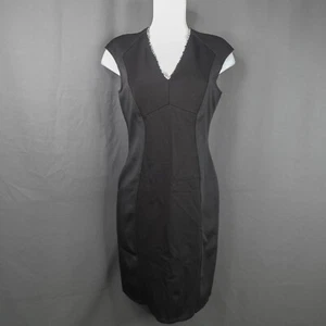 Yoana Baraschi Dress Medium Black Sheath Corp Office Career Capsule Minimal Day - Picture 1 of 17