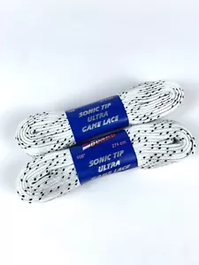 Pro Guard Sonic Tip Ultra Game Hockey Ghiaccio e Roller Skate Lacci Bianco Lunghezza 108" - Foto 1 di 2