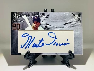 Monte Irvin HOF Custom Cut Signature Jumbo Card (3x5in) BEAUTIFUL PIECE - Picture 1 of 4