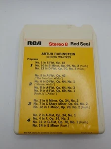 RCA Stereo 8 Red Seal Artur Rubinstein Chopin Waltzes 8 Track Cassette Tape - Picture 1 of 6