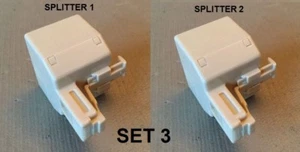Set di due (2) accoppiatori splitter modulari RJ-11/RJ-14 linea telefonica 1 + linea 2 - 2M - Foto 1 di 3