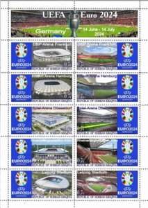 Stamp sheet EURO 2024 Stadiums Germany Serbija unpostal stamps - Picture 1 of 1