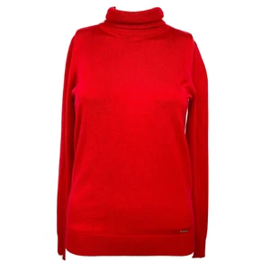 Maglione Calvin Klein donna taglia S rosso girocollo pullover maglia top logo - Foto 1 di 10
