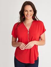 MILLERS - Womens Summer Tops - Red Blouse / Shirt - Elastane - Smart Casual