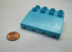 Rare Lego Duplo Blue Azure Roof Awning Overhang House Part Piece - Picture 1 of 3