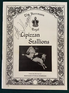 Signed Ottomar Herrmann Royal Lipizzan Stallions Original Program Flying Falcon - Picture 1 of 9