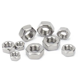 Tuerca hexagonal de rosca fina M6 M8 M10 M12-M24 DIN934 A2 acero inoxidable - Imagen 1 de 5
