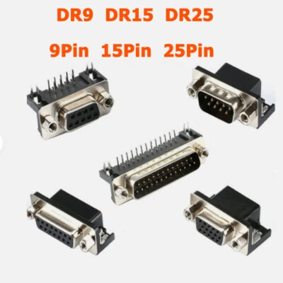 9/15/25Pin D-Sub Male Female Plug Socket PCB Board Mount Solder Connector RS232 - Image 1 of 4