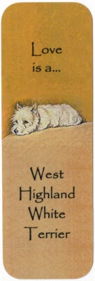 K9-KARDS WEST HIGHLAND WHITE TERRIER WESTIE BEAUTIFUL DOG BOOKMARK GREAT GIFT