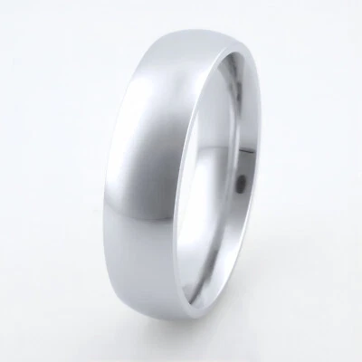 Platin Ring 950 außen & innen gewölbt mit Kante Platinring Herrenring hochglanz - Bild 1 von 3