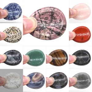 Piedra ovalada de preocupación pulgar cristal curativo bolsillo palma chakra meditación Reiki - Imagen 1 de 90