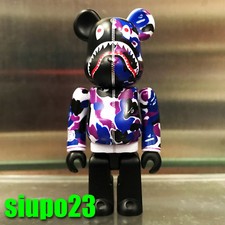 Medicom 100% Bearbrick ~ A Bathing Ape Bape Camo Shark Be@rbrick HK Exclusive