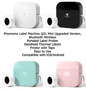 Phomemo Q31 Mini Bluetooth Label Maker, Thermal Label Printer Machine, Wireless - Picture 1 of 36