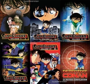 ANIME DVD ~ KOFFER GESCHLOSSEN DETECTIVE CONAN SEA 1-25 + 24 FILME [ENGLISCHER UNTERTITEL] - Bild 1 von 7