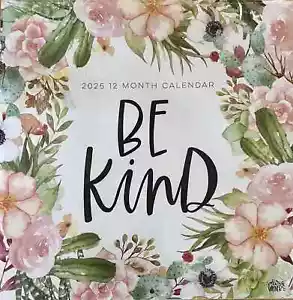 Calendario da parete 2025 BE KIND citazioni ispiratrici 12 mesi - Foto 1 di 3