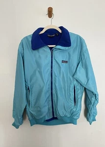 Vintage Patagonia Full Zip Fleece Lined Winter Jacket Kids Size 12 Blue 90s Y2K - Picture 1 of 8