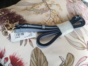 ❤❤❤ MIMCO Link B LEATHER Shoulder Strap FADED DENIM/GOLD For Handbag Bag NEW - Picture 1 of 6