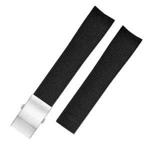 Correa de reloj de goma de silicona para Longines Conquest L3.742 21 mm correa de hebilla plegable - Imagen 1 de 32