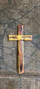 Lichtenberg (Fractal) Electrocuted Wood Burning Cross 20"HX13"WX1"D - Picture 1 of 1