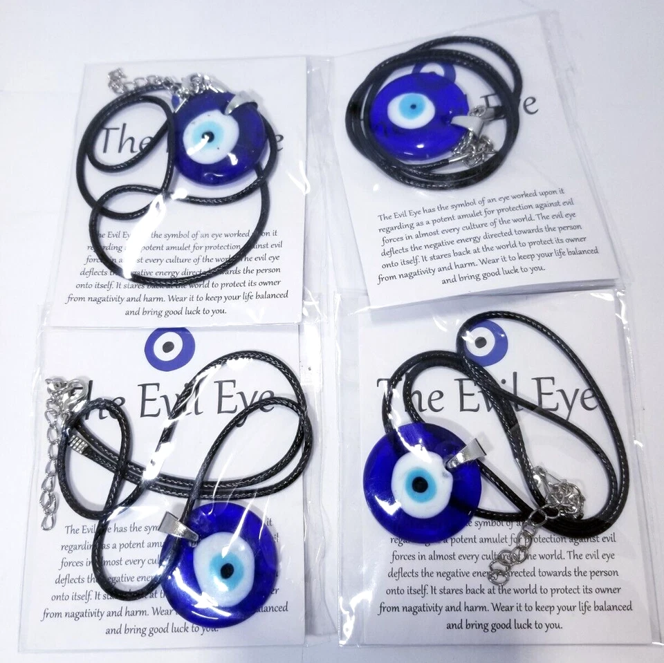 Conjunto de 4 colares de vidro Evil Eye - Imagem 1 de 4