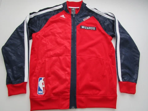 Mens Large Washington Wizards Adidas warm up full zip jacket 2013 MINT Cover