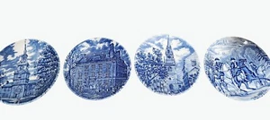Liberty Blue Historic Colonial Scenes Keramik Teller 4er Set Made In England - Bild 1 von 4