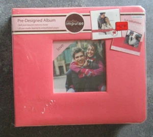 COLORBOK Pink Love Pre-designed Album, 8x8, Top loading (20 pg) Post-bound NEW - Picture 1 of 7