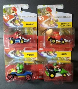 Mario Kart Jakks Pacific Complete Set Yoshi Shy Guy Luigi Mario New With Card - Picture 1 of 5