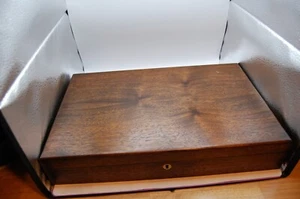 ESTUCHE PISTOLA PISTOLA DOBLE MADERA GRANDE VINTAGE forrado Colt Smith & Wesson Ruger cerradura - Imagen 1 de 19