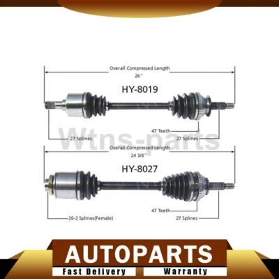 2X JUNTAS CV DELANTERAS TRAKMOTIVE EJE EJES SE ADAPTA A HYUNDAI SONATA 2002-2005 Foto 1 de 4