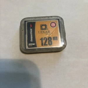 LEXAR COMPACTFLASH 128MB 12X SPEED COMPACT MEMORY CARD HIGH SPEED (K37E) - Picture 1 of 10
