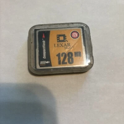 LEXAR COMPACTFLASH 128MB 12X SPEED COMPACT MEMORY CARD HIGH SPEED (K37E) - Image 1 of 4