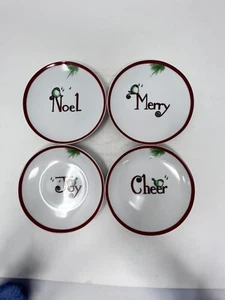 Everyday White Christmas Dessert/Appetizer Plates 5 7/8” Set of 4 Inv#23 EUC!!!! - Picture 1 of 8