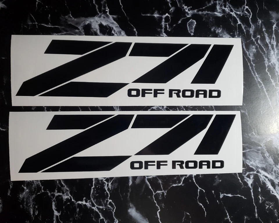 Z71 4x4 Off Road Sticker Decal Fits Chevy Truck Silverado 1500 GLOSS BLACK PAIR Foto 1 de 1