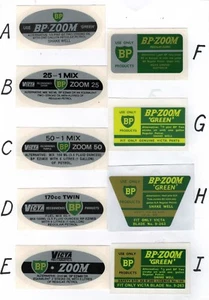 Victa BP ZOOM Vintage Mower Repro Decals - Picture 1 of 2